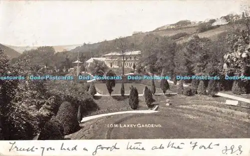 R552854 I o M Laxey Gardens 1904