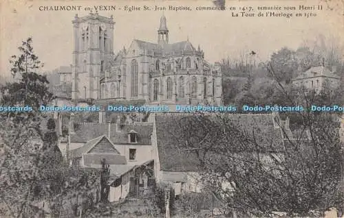 R552861 Chaumont en Vexin Eglise St Jean Baptiste starte en 1417 remaniee sou