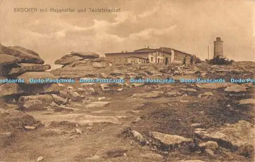 R552886 Brocken mit Hexenaltar und Teufelskanzel Fr Gottsched Louis Koch