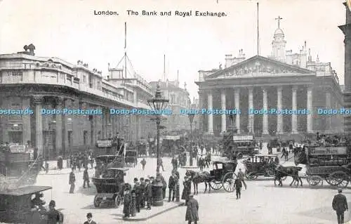 R554934 London The Bank and Royal Exchange S D Postkarte