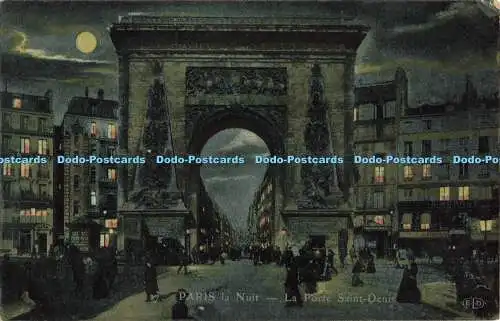 R556512 17 Paris la Nuit La Porte Saint Denis E L D