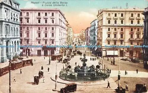 R552955 Napoli Piazza della Borsa e Corso Umberto I R Renza und C