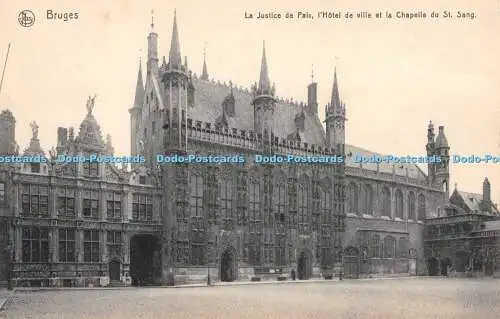 R552961 Brügge La Justice de Paix l Hotel de Ville et la Chapelle du St Sang Nel