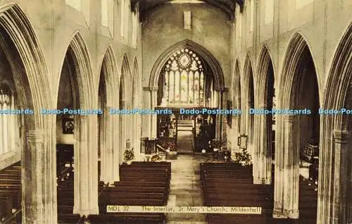 R556544 MDL 32 Interior St Marys Church Mildenhall Frith