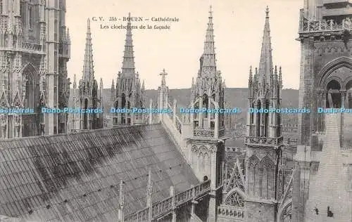 R555031 C V 355 Rouen Kathedrale Les clochetons de la Fassade