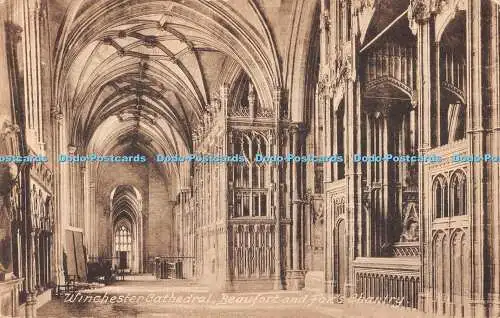 R553033 Winchester Cathedral Beaufort and Fox Chantry F Frith No 19413 1925