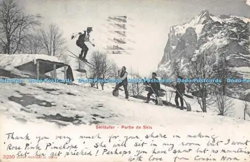 R555133 Skilaufer Partie de Ski 3230 Photoglob Zürich 1928