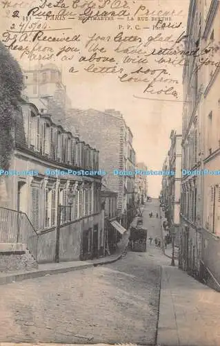 R553099 Paris Montmartre La Rue Berthe P P C Paris