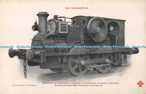 R555174 Les Locomotives Collection F Fleury Machine de tramway a dispositif Comp