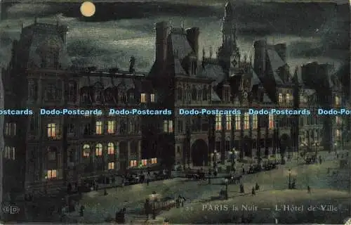 R556708 E L D 21 Paris la Nuit Hotel de Ville