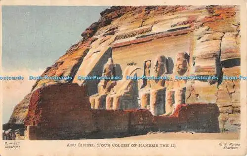 R555274 C 443 Abu Simbel Four Colossi of Ramsis the II G N Morhig Kharteum