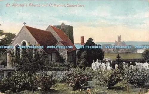 R553288 Canterbury St Martin Church and Cathedral Valentine Serie 1906