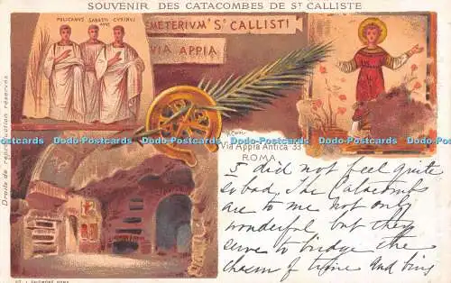 R555386 Souvenir des Catacombes de St Calliste Via Appia Antica 33 Roma