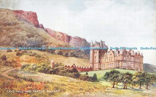 R553398 Belfast Cave Hill and Castle Valentine Art Farbe E W Trick