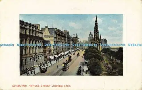 R556995 Edinburgh Princes Street Looking East W H and S Reliable Series 1910