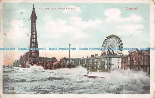 R555669 Blackpool Rough Sea G D und D 1911