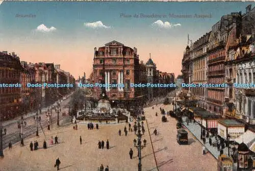 R555737 Bruxelles Place de Brouckere et Monument Anspach N Sch Br Ed