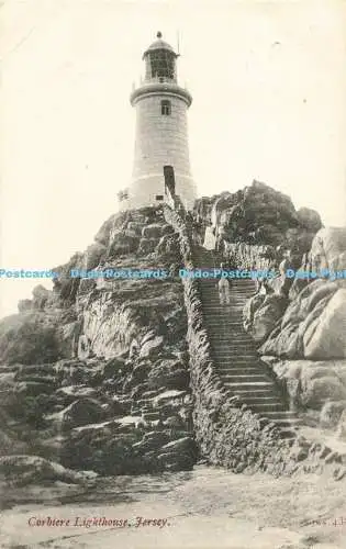 R557233 Jersey Corbiere Lighthouse J Welch 1905