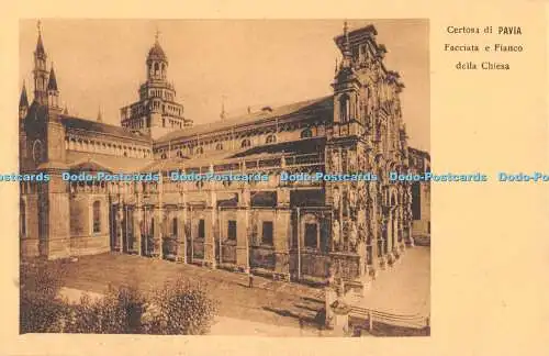 R553711 Certosa di Pavia Facciata e Fianco della Chiesa