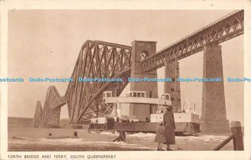 R555782 Forth Bridge and Ferry South Queensferry M and L National Series 1953