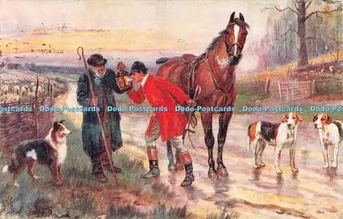 R553953 The Hunt Day Tuck Oilette Postkarte Nr. 9923 N Drummond