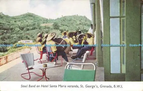 R556033 Grenada Stahlband am Hotel Santa Maria Veranda St George Robert MacLeho