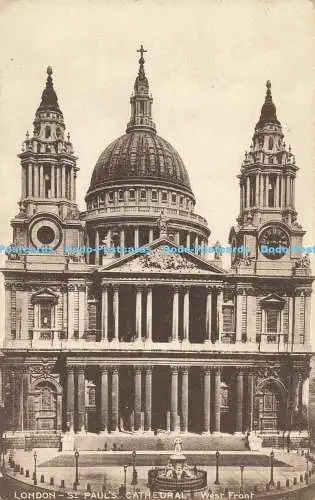 R557548 London St Paul Cathedral West Front The London Stereoscopic Company Lesc