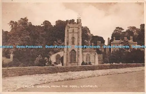 R553991 Lichfield St Chad Church from the Pool E T W Dennis