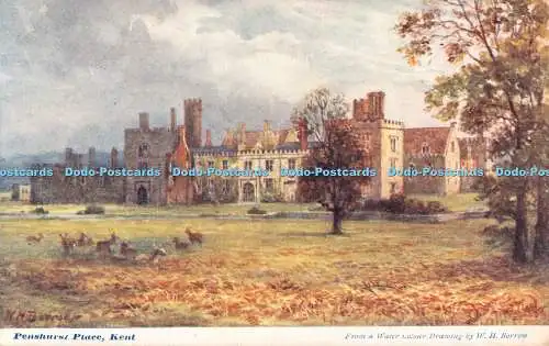 R554007 Penshurst Place Kent W H Aquarell Postkarte ausleihen