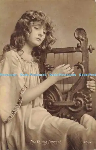 R557593 The Young Harpist Autotype The Wrench Series Nr 096 1906