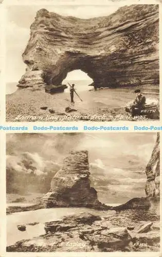 R557608 Ladram Bay Natural Arch As It Was F Frith Multi View 1953