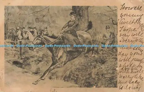 R556115 Mann reitet auf dem Pferd W McKenzie The Artistic Series Nr 26 1906