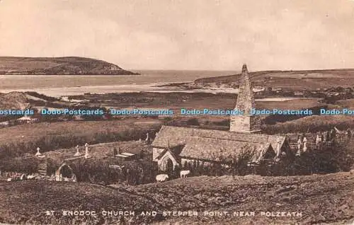 R554068 St Enodoc Kirche und Stepper Point bei Polzeath