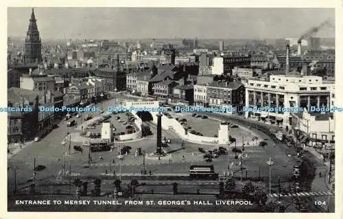 R556137 Liverpool Eingang zum Mersey Tunnel von der St George Hall