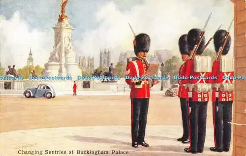 R554094 C T Howard Changing Sentries at Buckingham Palace Salmon