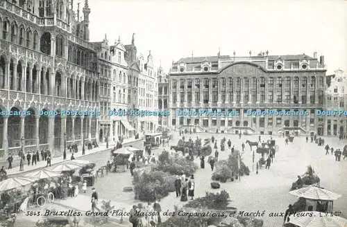 R556189 Bruxelles Grand Place Maison des Corporations el Marche aux Fleurs A S F