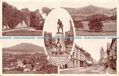 R554149 Abergavenny W 1 Photo Type Valentines 1949 Multi View