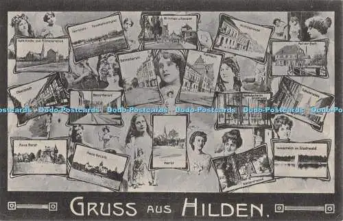 R554153 Gruss aus Hilden H J Sch Multi View