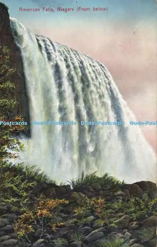 R557715 American Falls Niagara From Below F H Leslie