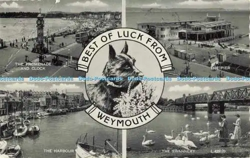 R556250 Viel Glück aus Weymouth The Harbour Valentine Silveresque Multi View