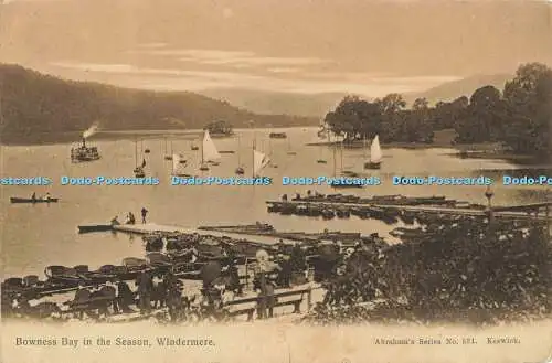 R556306 Windermere Bowness Bay in der Saison Abraham Serie Nr 831 1908