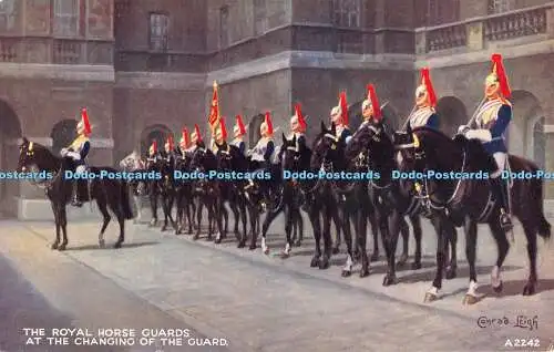 R554260 Royal Horse Guards bei Wachablösung Conrad Leigh A2242 Kunstfarbe Va