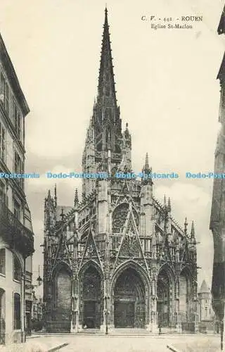 R557841 Rouen Eglise St Maclou Postkarte