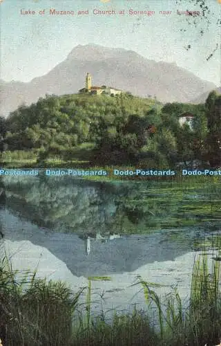 R557872 Muzanosee und Kirche bei Sorengo bei Lugano H M Serie Nr 152 1905