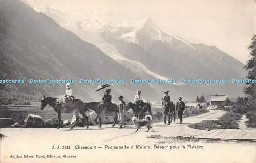 R554330 J J 211 Chamonix Promenade a Mulets Depart pour la Flegere Jullien fere