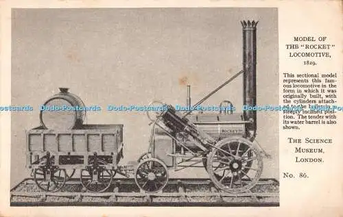 R554333 Modell der Raketenlokomotive 1829 Schnittmodell Science Museum London Nr