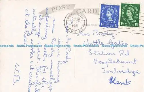 R556410 Weymouth Blumenuhr Postkarte 1961