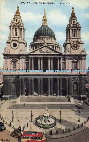 R558027 H 2564 St Pauls Cathedral London Valesque Postkarte Valentinstag