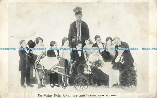 R558113 Midget Bridal Party John Lesters Midgets Tower Blackpool Haycock Cadle a