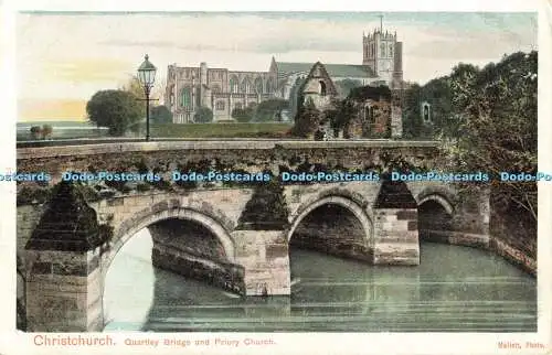 R559451 Christchurch Quartley Bridge and Priory Church Bild Briefpapier Auto